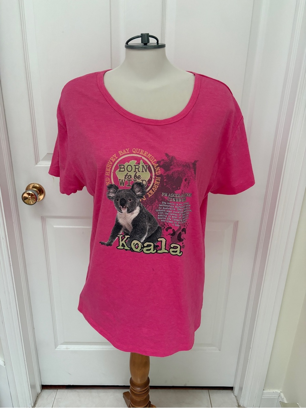 Pink Koala Graphic Short Sleeve Tee ladies XL